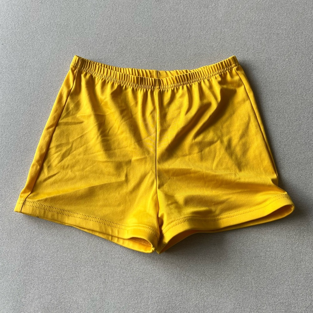 Women’s Gold Alleson Cheerleading Athletic Spandex Shorts